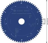 Bosch EXPERT lamineeritud paneelide akuga ringsae tera, 210 mm.